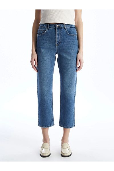 LC Waikiki Lcw Jeans Indigo Straight Fit Women's Jean Trousers