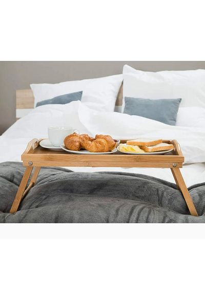 Sever Bamboo First Quality Bed Sofa Enjoyment Tray with Folding Legs