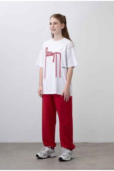LOCO LOCO Limi Young Girl Soft Textured Stretchy T-Shirt Combed Cotton Pants Suit