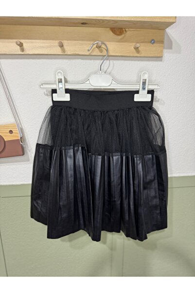 Store Leather Detail Skirt