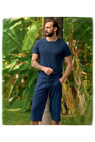 Aydoğan Aydogan 240398   Men's Modal Short Sleeve Pajama Set