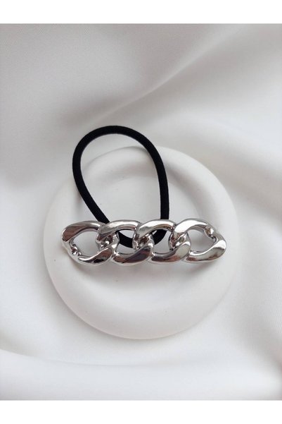 Minne Jewelry-Accessory Buckle Elastic Interlocking - Silver Color Elastic Bu...
