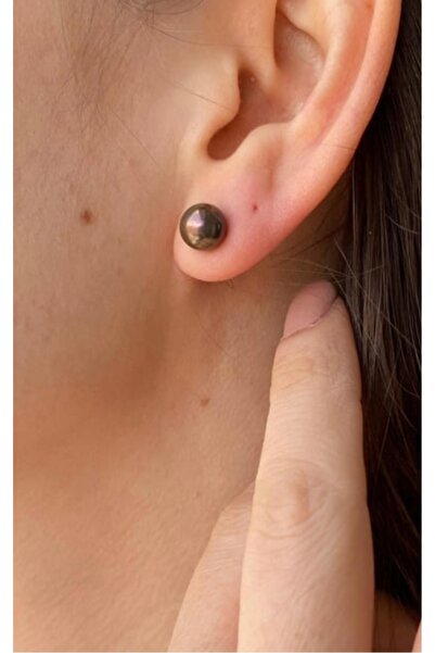 TREND 3'lü 8 mm Top Küpe Seti -Parlak Beyaz, Metalik Rose Gold, Mat Rose Gold