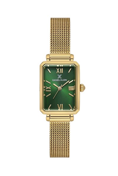 Daniel Klein Steel Cord Women Wrist Watch 3 Atm Water Resistant Gold-Green Zm...