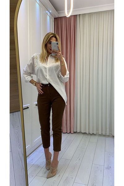 Geppetto A 1650101171   Women's Mom Brown Jeans
