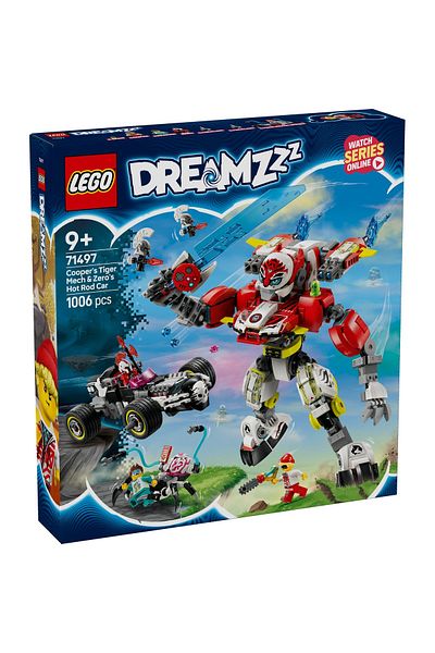 LEGO LEGO DREAMZzz set - Cooper's tiger robot and Zero's hot rod (71497)