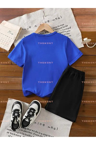 THEKONT Tom and Jerry Printed Children's Shorts-Tshirt Bottom-Top Summer Set