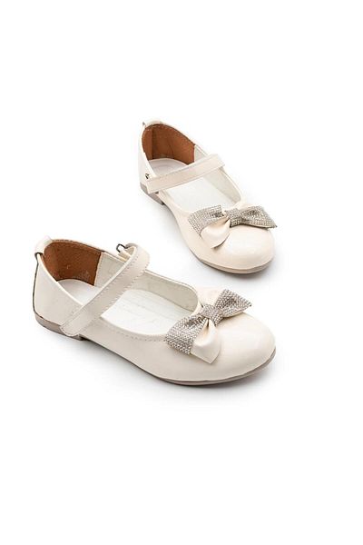 Parparastil Girl Child Baby Nude Patent Leather Orthopedic Ballerina Shoes