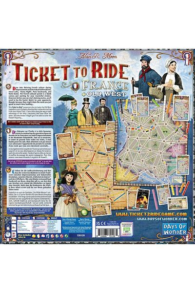 Asmodee Joc de societate Ticket to Ride Map Collection France & Old West, extensie, limba engleza
