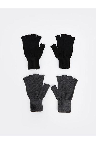 LC Waikiki Men's Fingerless Gloves 2 Pack - W4Ep84Z8