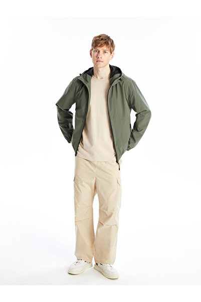 LC Waikiki Ανδρικό παλτό - με κουκούλα και τυπική εφαρμογή