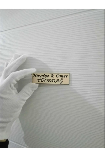 estölye Pleksi Kapı isimliği Etiketi 10 x 3 cm