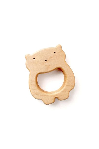 MİESSA Organic Baby Teether, 1Pcs Basswood Rabbit Figured Teether