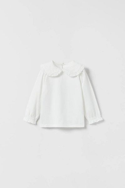 punicha Girl's Baby Collar Special Design Combed Cotton Body Blouse