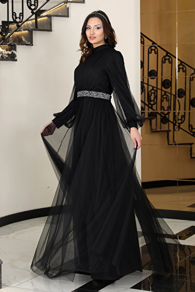 AHUNUR Tesettürde Mutluluk Aliye Hijab Evening Dress