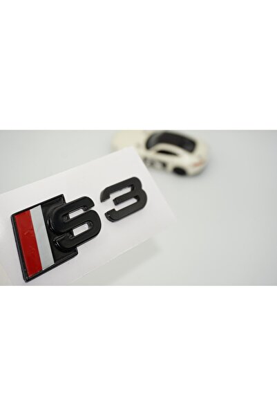 Generic Brand S3 Black Gray Red Luggage Logo Compatible with Audi