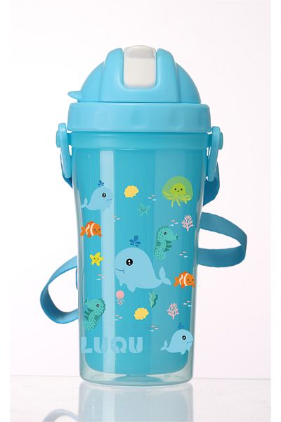 LUQU BABY LuQu Kids Double Layer Heat Insulation Water Bottle, 340ML