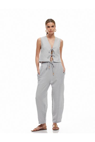 Koton Comfortable Fit Waist Tie Pocket Balloon Fit Trousers
