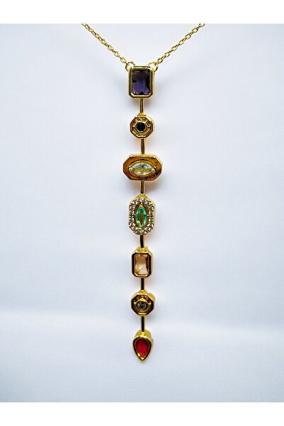 AU Accessories Motif Colorful Stone Necklace