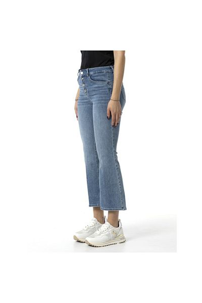 Liu Jo Women's High Waist Sitting Denim Blue Pants Ua5040D4615-78757