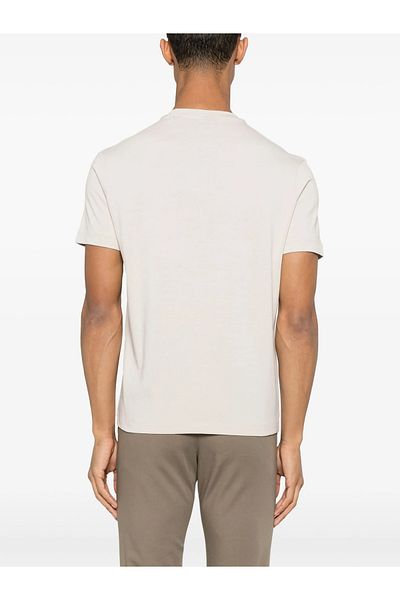 PAUL&SHARK Men's Regular Fit Round Neck 100% Cotton Short Sleeve Beige T-Shirt 25411025 -348