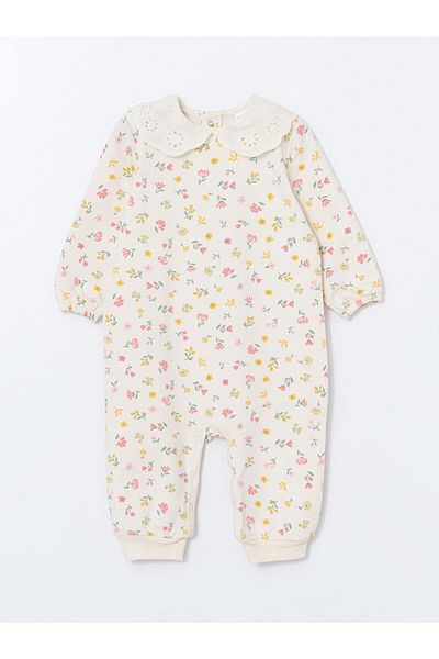 LC Waikiki Lcw Baby Bebe Collar Floral Baby Girl Romper