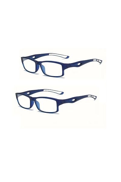 VİEW 2 Piece Reading Glasses Set,1.5 Diopter Full Frame Polycarbonate Reading Glasses Set+2 Cases