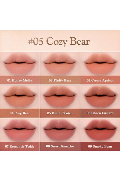 dasique Dasic Mood Painting Lip & Cheek Palette #05 Cozy Bear
