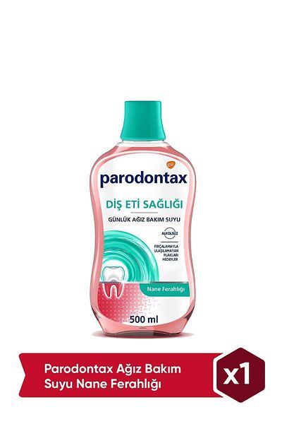 Parodontax Mouthwash Fresh Mint 500ml Green (9325) --- بارودونتكس غسول فم نعناع منعش 500مل اخضر