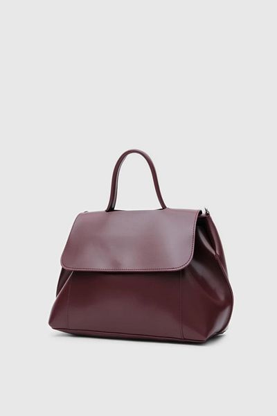 GUONN Jessie Hand and Shoulder Women's Bag - Leather Strap Bag Burgundy