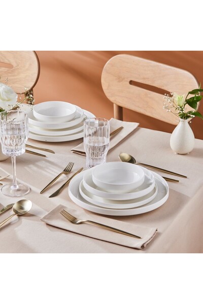 Karaca Karaca Streamline New Saturn Weiß 24-teiliges Tafelservice, 6 Personen