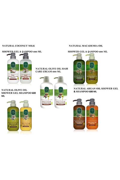 Eyüp Sabri Tuncer Vegan And Gluten Free Bathroom Care Set 4 Shampoo, 4 Shower Gel And 2 Hair Cream
