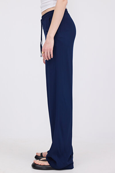Addax Elastic Waist Tie Front Wide Leg Pants Pn16791-İ13