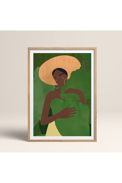 HOMEPACK Единична картина в дървена рамка, единичен плакат, картина TK/994