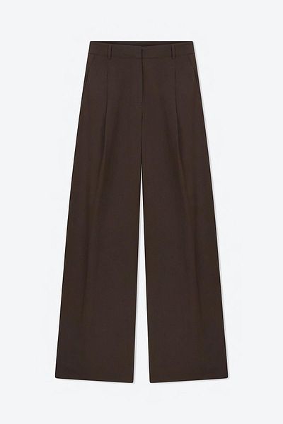 Suud Collection Brown Kai Wide Leg Pants
