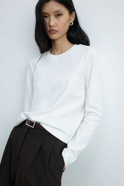Suud Collection Brown Rou Nickel Buckle Thin Belt
