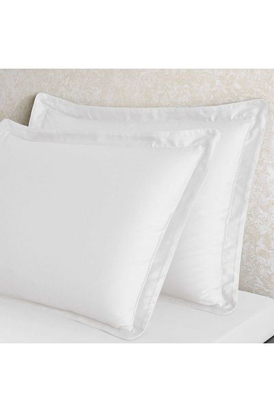 Linens White Lyocell 2-Piece Flywheel Pillow Case Set