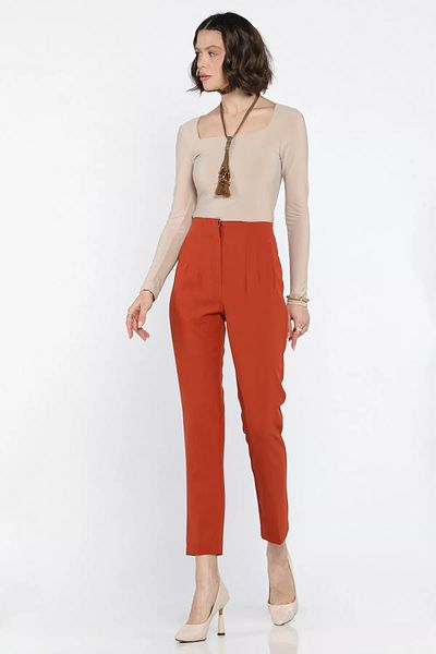 GÜLSELİ Tile Women's Pipe Leg Trousers