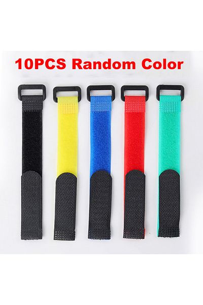 Choice 10PCS Random Color 10/20pcs Fishing Rod Tie Strap Holder Strap Suspenders Fastener Hook Loop Cable C