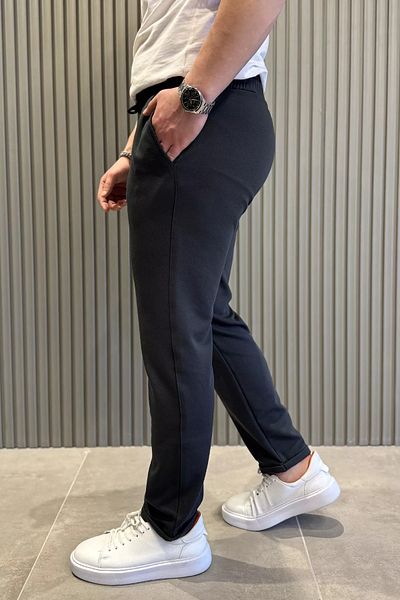 MİSHAR İTALİA Αντρικό παντελόνι Jogger με διπλό πόδι Anthracite