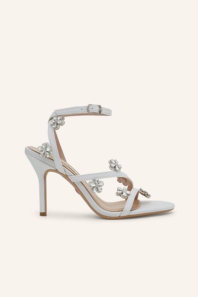 MARCATELLI Satin Bloom Short Mini Bridal Shoes