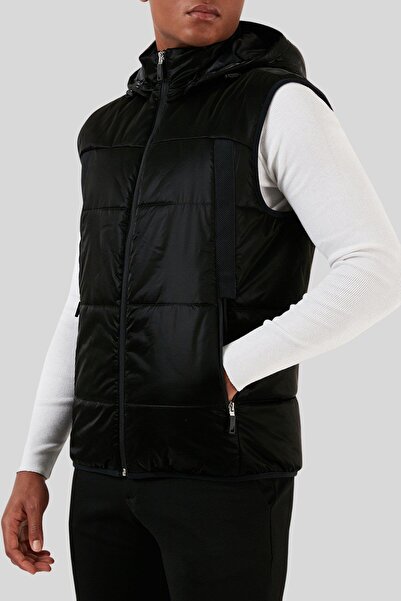 BOSS Çıkarılabilir Kapüşonlu Fermuarlı Regular Fit Yelek Erkek YELEK 50497650 001