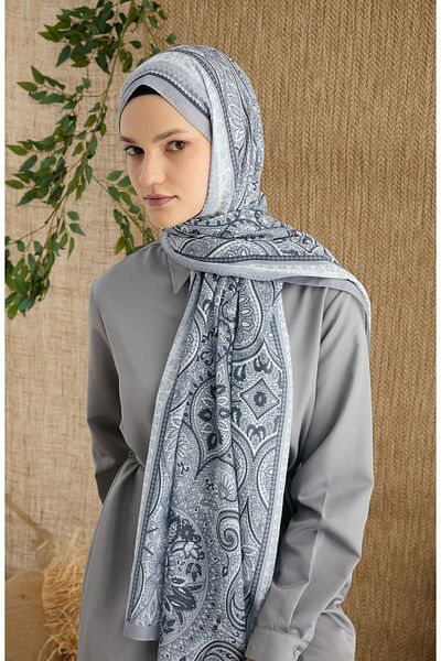 Fatma Atasoy Amelia Smoked Ethnic Pattern Shawl