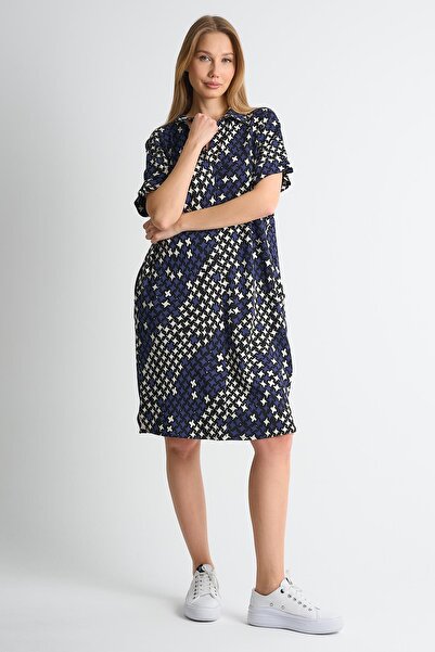 ALEXANDERGARDI Φόρεμα με μοτίβο με λεπτομέρεια γιακά και τσέπη