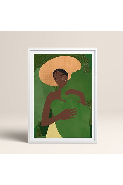 HOMEPACK Single Wooden Framed Painting One Piece Poster Painting Tk/994