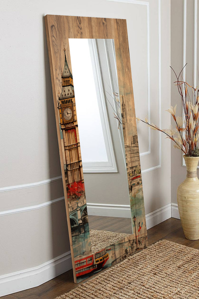 Victor Vallery Elizabeth Tower Ahşap Dekoratif Boy Aynası 150x60cm