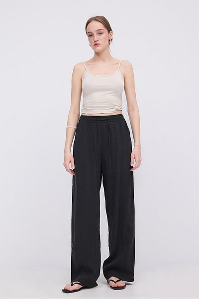 Addax Modal Wide Leg Pants Pn0368-U3