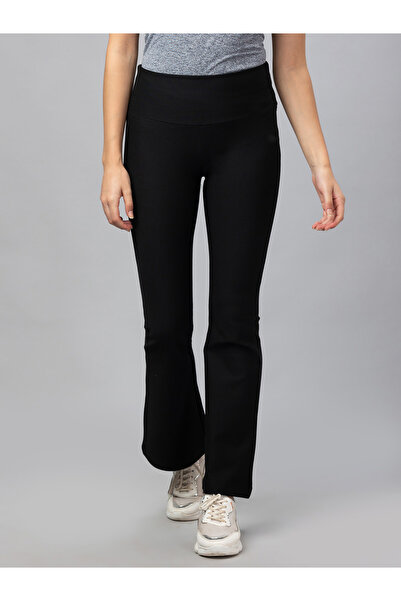 Globus By Styli Solid High Rise Flared Tregging