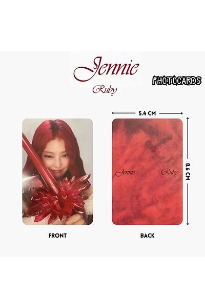Kpop Dünyasi Jennie "Ruby" Photocard Set 1