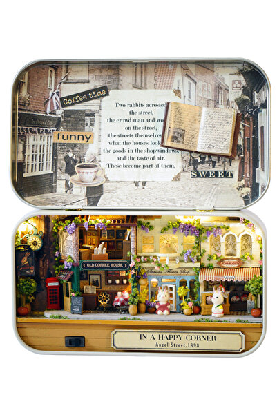 Choice Q-4005 صندوق مسرح خشبي DIY بيوت الدمى صندوق مصغر بيوت الدمى اللطيفة ثل...